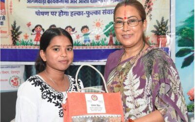 ‘सेवा संकल्प अभियान’ के तहत नंदा की चौकी आंगनवाड़ी केंद्र में आयोजित हुआ ‘आंगन मिलन सेवा’ कार्यक्रम