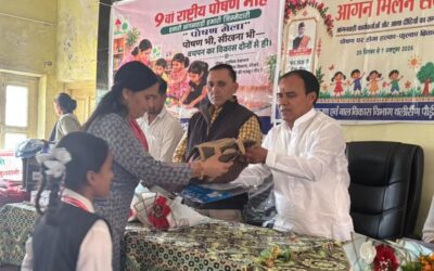 पोषण माह के समापन पर आंगनबाड़ी कार्यकर्त्रियों को किया सम्मानित